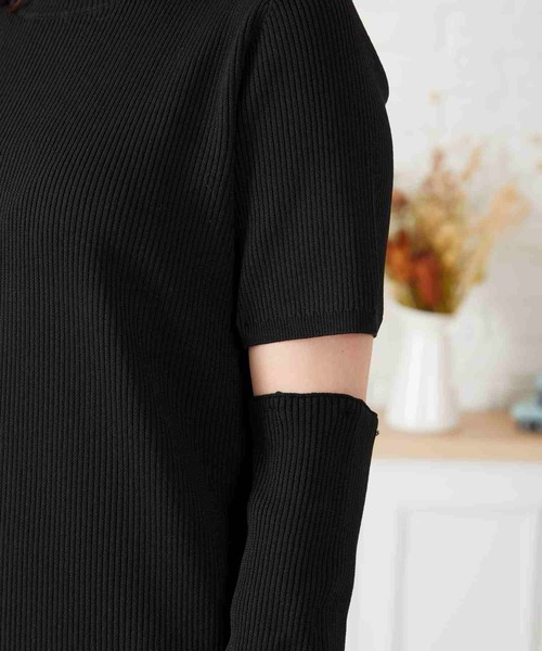 acro(アクロ)の「マルチWAYカットアウトニットワンピ〈手洗い可能〉/AC2303(ワンピース・レディース・ブラック/カーキ/オレンジ・フリ-)」の19枚目の写真