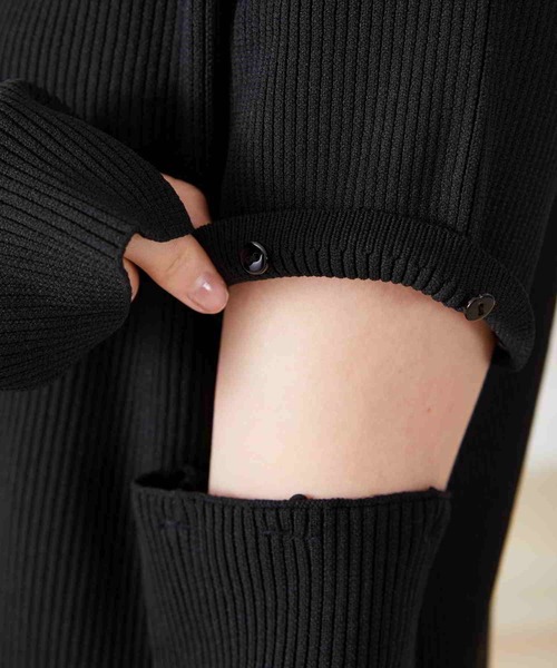 acro(アクロ)の「マルチWAYカットアウトニットワンピ〈手洗い可能〉/AC2303(ワンピース・レディース・ブラック/カーキ/オレンジ・フリ-)」の20枚目の写真