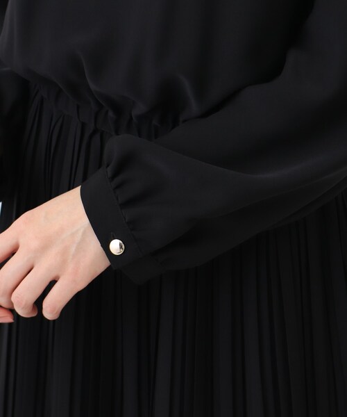 SHOO・LA・RUE（シューラルー）の「◆【S-3L】軽やかに上品に ボトムプリーツワンピース（ワンピース・レディース・ブラック系2/ブラック系5・04/03/02/01/05）」の22枚目の写真