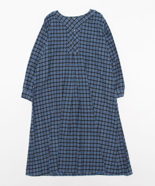 MB mint breeze(エムビーミントブリーズ)の「【M~5L 大きいサイズ】チェック柄 Aライン ワンピース(ワンピース・レディース・ネイビー/オレンジ・LL/3L/4L/5L/L/M)」の20枚目の写真