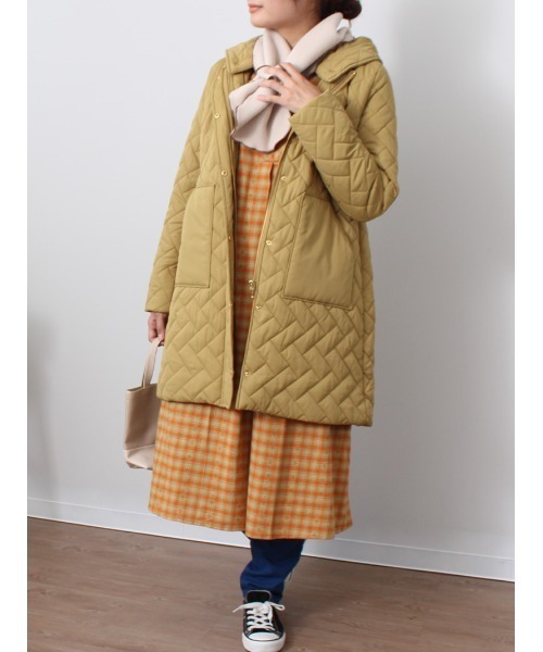 MB mint breeze(エムビーミントブリーズ)の「【M~5L 大きいサイズ】チェック柄 Aライン ワンピース(ワンピース・レディース・ネイビー/オレンジ・LL/3L/4L/5L/L/M)」の14枚目の写真