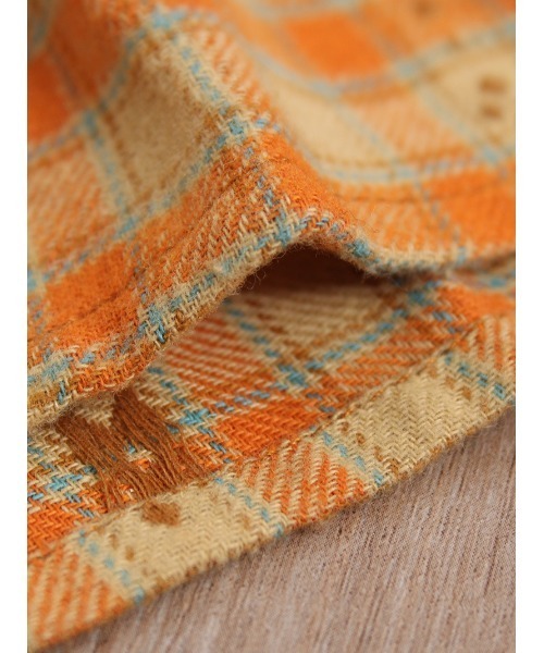 MB mint breeze(エムビーミントブリーズ)の「【M~5L 大きいサイズ】チェック柄 Aライン ワンピース(ワンピース・レディース・ネイビー/オレンジ・LL/3L/4L/5L/L/M)」の19枚目の写真