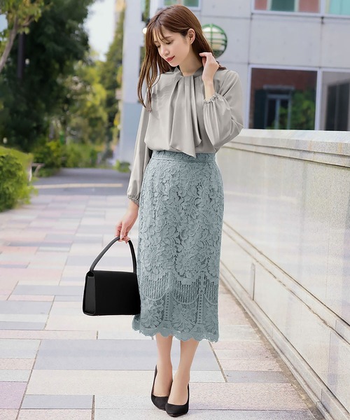 セール】ボウタイ2wayブラウス オフィス ビジネス フォーマル