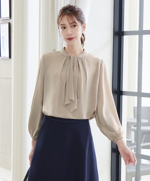 セール】ボウタイ2wayブラウス オフィス ビジネス フォーマル