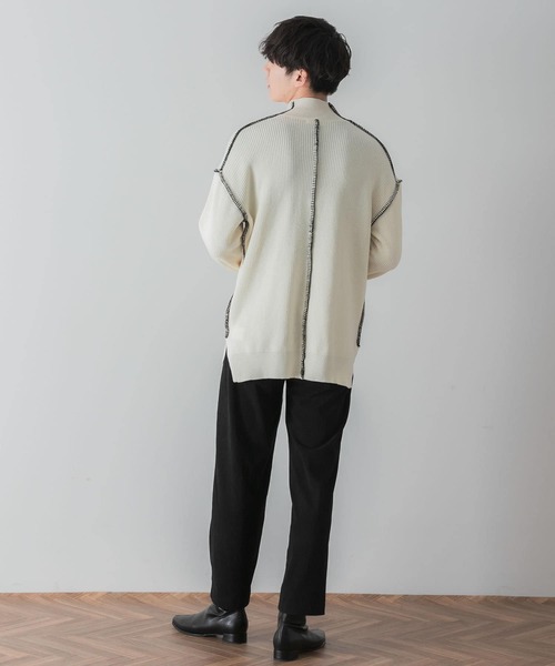 SENSE OF PLACE by URBAN RESEARCH(センスオブプレイスバイアーバンリサーチ)の「『ユニセックス』ハンドステッチルーズセーター(ニット/セーター・メンズ・チャコールグレー/ブラック/ブルー/グリーン/アイボリー・MEDIUM/LARGE)」の9枚目の写真