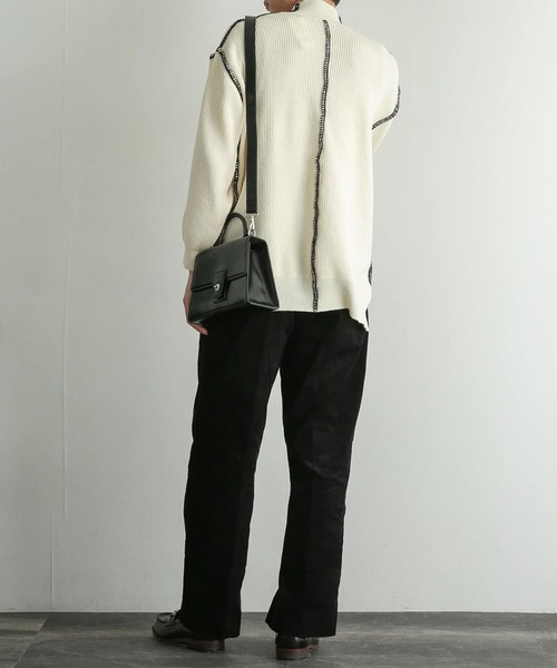 SENSE OF PLACE by URBAN RESEARCH(センスオブプレイスバイアーバンリサーチ)の「『ユニセックス』ハンドステッチルーズセーター(ニット/セーター・メンズ・チャコールグレー/ブラック/ブルー/グリーン/アイボリー・MEDIUM/LARGE)」の17枚目の写真