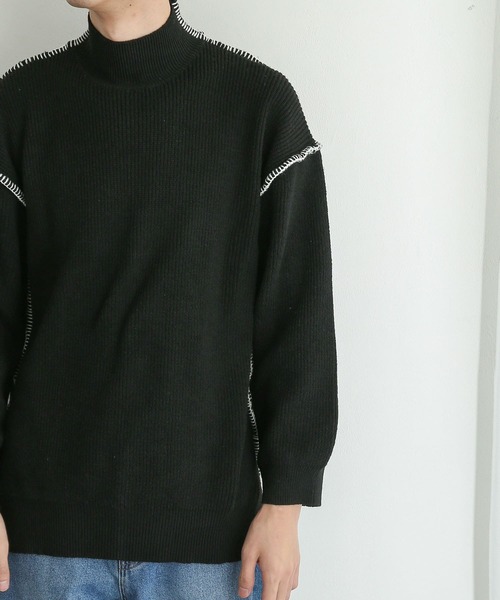 SENSE OF PLACE by URBAN RESEARCH(センスオブプレイスバイアーバンリサーチ)の「『ユニセックス』ハンドステッチルーズセーター(ニット/セーター・メンズ・チャコールグレー/ブラック/ブルー/グリーン/アイボリー・MEDIUM/LARGE)」の18枚目の写真