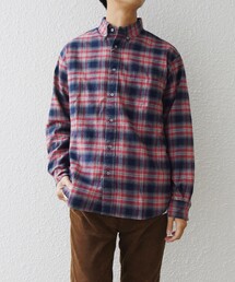 SHIPS any | 【SHIPS any別注】CLEVE: チェック ボタンダウン 長袖 ネルシャツ(シャツ/ブラウス)