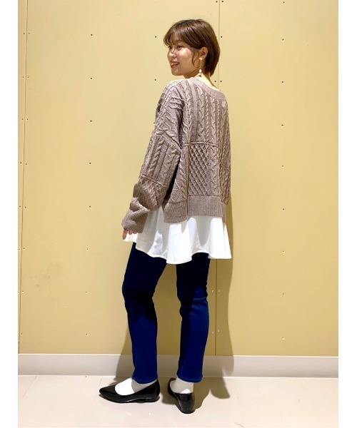 HONEYSUCKLE ROSE（ハニーサックルローズ）の「【HONEYSUCKLE ROSE】「MOCOMOCO」あったか裏シャギーテーパードパンツ（その他パンツ・レディース・ダークインディゴブルー/ブラック・XL/L/S/XS/M）」の13枚目の写真