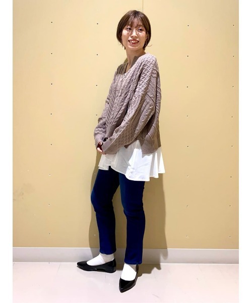 HONEYSUCKLE ROSE（ハニーサックルローズ）の「【HONEYSUCKLE ROSE】「MOCOMOCO」あったか裏シャギーテーパードパンツ（その他パンツ・レディース・ダークインディゴブルー/ブラック・XL/L/S/XS/M）」の12枚目の写真