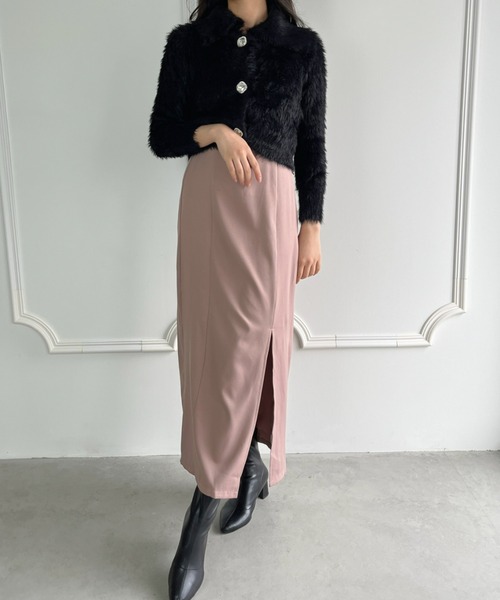 Loueme（ルエム）の「2wayシャギータッチビジューボタンショートカーディガン（カーディガン/ボレロ・レディース・ホワイト/ブラック・FREE）」の16枚目の写真