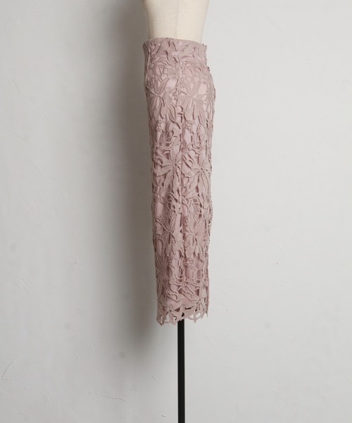 tocco closet（トッコ　クローゼット）の「【ZOZO限定】カットワークフラワーレース刺繍タイトスカート（スカート・レディース・ピンク系その他/オフホワイト/チャコールグレー/ミント/グレー系その他/ブラック/ベージュ・M/S）」の15枚目の写真