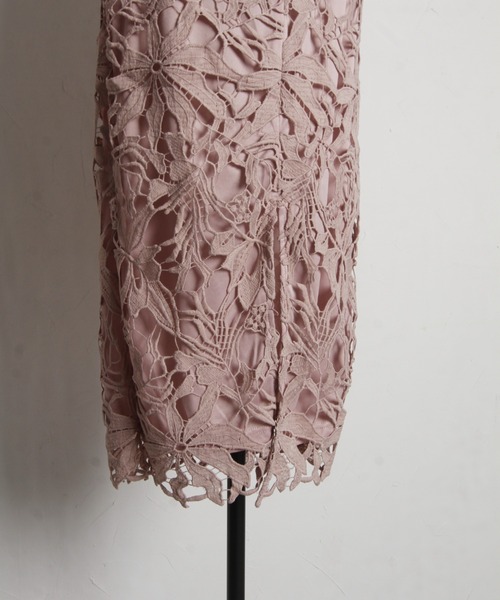 tocco closet（トッコ　クローゼット）の「【ZOZO限定】カットワークフラワーレース刺繍タイトスカート（スカート・レディース・ピンク系その他/オフホワイト/チャコールグレー/ミント/グレー系その他/ブラック/ベージュ・M/S）」の18枚目の写真