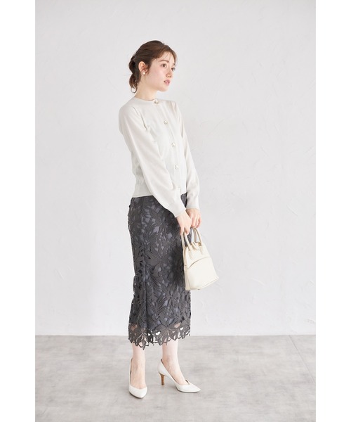 ZOZO限定】カットワークフラワーレース刺繍タイトスカート（スカート