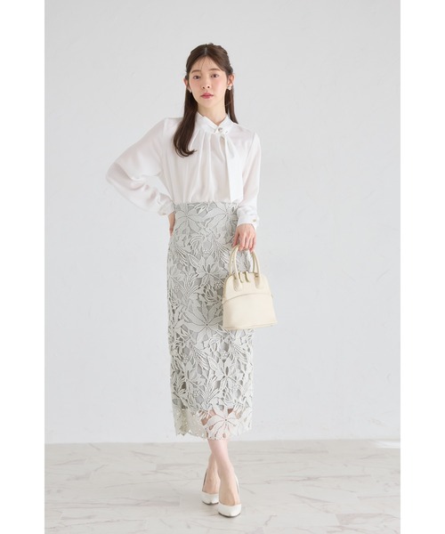 COACH コーチ カットワーク刺繍 ロングスカート 美品 ZOZO限定】カットワークフラワーレース刺繍タイトスカート（スカート