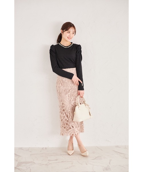 ZOZO限定】カットワークフラワーレース刺繍タイトスカート（スカート