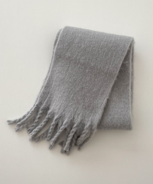 CANAL JEAN（キャナルジーン）の「El mar(エルマール) 起毛マフラー（マフラー・レディース・アイボリー/グレー/ブルー/モカ・ONE SIZE）」の14枚目の写真