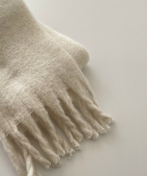 CANAL JEAN（キャナルジーン）の「El mar(エルマール) 起毛マフラー（マフラー・レディース・アイボリー/グレー/ブルー/モカ・ONE SIZE）」の12枚目の写真