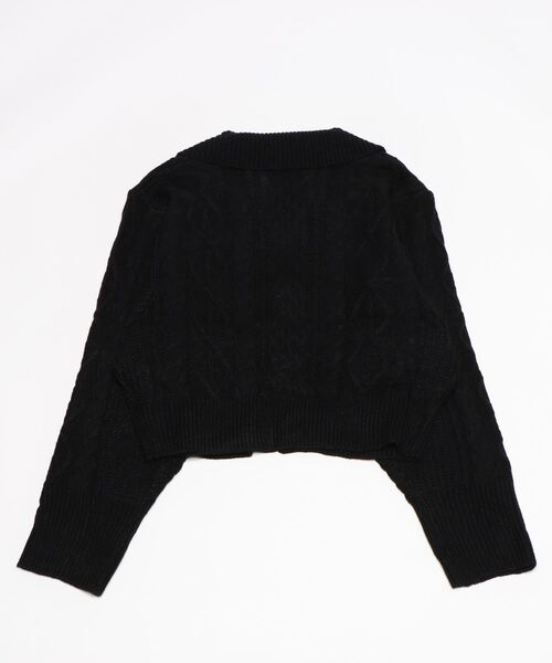 EDIT Gris（エディットグリ）の「ビックカラーカーディガン（ニット/セーター・レディース・ブラック/アイボリー/レッド・FREE）」の22枚目の写真