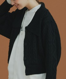 EDIT Gris | ビックカラーカーディガン(ニット/セーター)