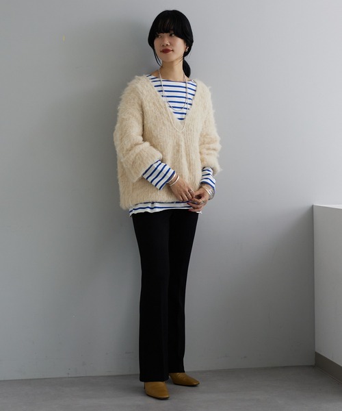 SHENERY（シーナリー）の「Vネックシャギーニットプルオーバー（ニット