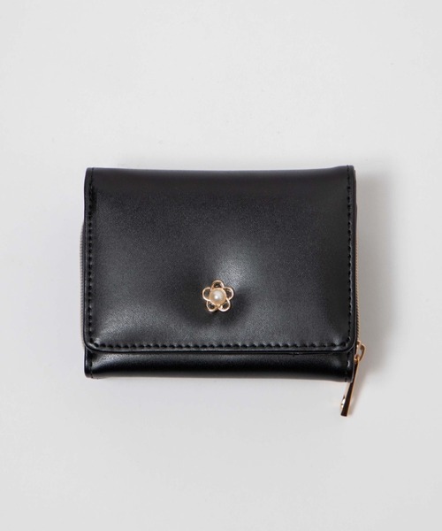 WEGO（ウィゴー）の「WEGO/メタルフラワーウォレット（財布・レディース・ブラック/オフホワイト/サックスブルー/グリーン・FREE）」の5枚目の写真