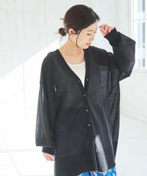 coen（コーエン）の「サラコロングシアーニットカーディガン（カーディガン/ボレロ）」