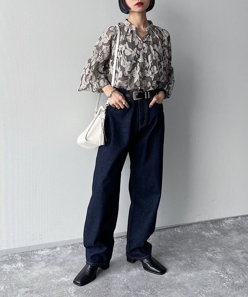 ページボーイ　レース　ジャケット　花柄　シースルーシャツ　サイドゴア　ブーツ item_111102_main_05_1709900221.jpg