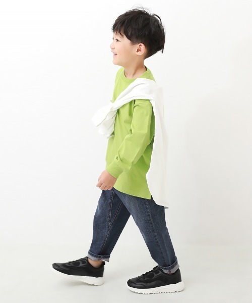 devirock(デビロック)の「楽デニム ペグトップパンツ(デニムパンツ・キッズ・ワンウォッシュ/サックスブルー/ネイビー・100cm/110cm/120cm/130cm/140cm/150cm/160cm)」の4枚目の写真