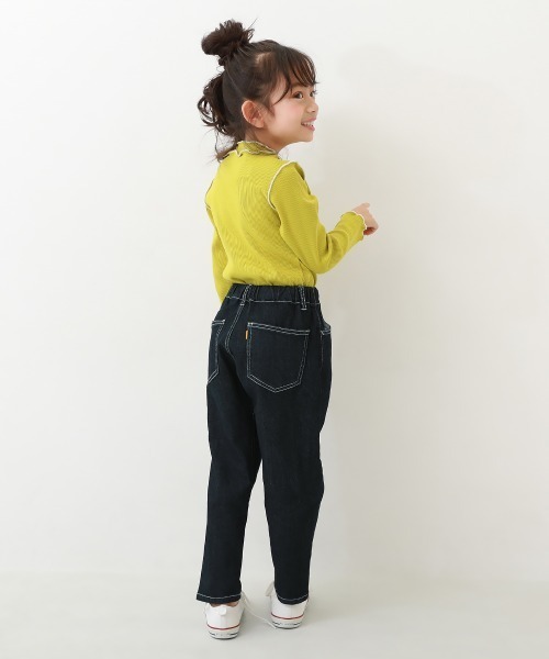 devirock(デビロック)の「楽デニム ペグトップパンツ(デニムパンツ・キッズ・ワンウォッシュ/サックスブルー/ネイビー・100cm/110cm/120cm/130cm/140cm/150cm/160cm)」の6枚目の写真