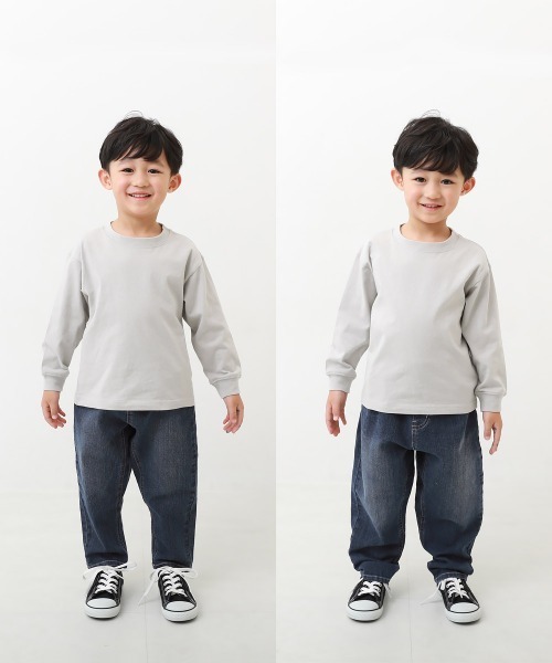 devirock(デビロック)の「楽デニム ペグトップパンツ(デニムパンツ・キッズ・ワンウォッシュ/サックスブルー/ネイビー・100cm/110cm/120cm/130cm/140cm/150cm/160cm)」の18枚目の写真