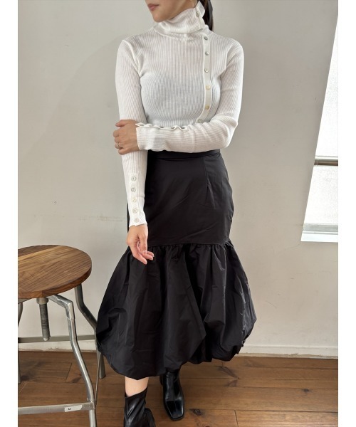 Day and Grade（デイアンドグレイド）の「オリジナルシェルボタンニット（ニット/セーター・レディース・パープル/ブラック/ホワイト・FREE）」の8枚目の写真