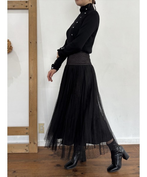 Day and Grade（デイアンドグレイド）の「オリジナルシェルボタンニット（ニット/セーター・レディース・パープル/ブラック/ホワイト・FREE）」の7枚目の写真