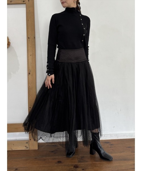 Day and Grade（デイアンドグレイド）の「オリジナルシェルボタンニット（ニット/セーター・レディース・パープル/ブラック/ホワイト・FREE）」の5枚目の写真