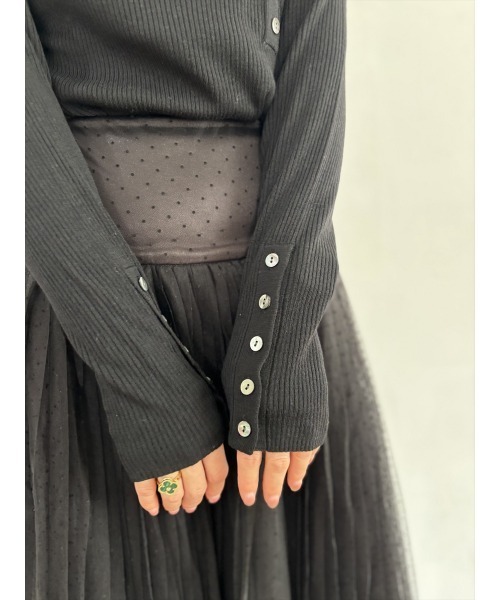 Day and Grade（デイアンドグレイド）の「オリジナルシェルボタンニット（ニット/セーター・レディース・パープル/ブラック/ホワイト・FREE）」の12枚目の写真