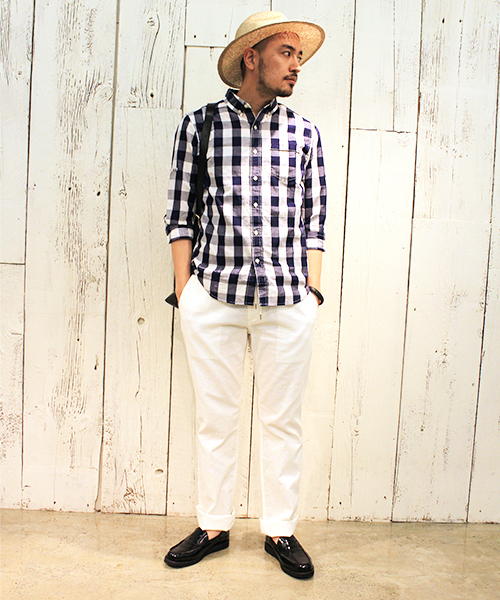 CIAOPANIC TYPY（チャオパニックティピー）の「綿麻コードリブパンツ（その他パンツ・メンズ・ホワイト/ベージュ/ネイビー/ブラック/ブルー・LARGE/MEDIUM/SMALL）」の7枚目の写真