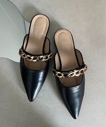 prose verse | チェーンベルトポインテッドトゥミュール(パンプス)