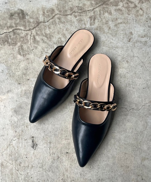 prose verse（プロズヴェール）の「チェーンベルトポインテッドトゥミュール（パンプス・レディース・アイボリー/グリーン/ブラック・MEDIUM/LARGE/X-LARGE/SMALL）」の6枚目の写真