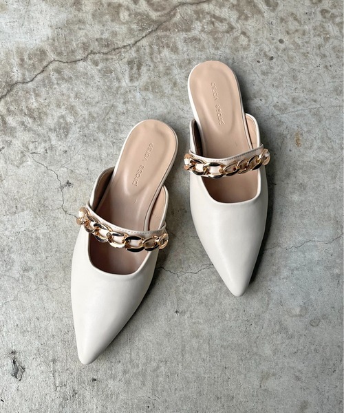 prose verse（プロズヴェール）の「チェーンベルトポインテッドトゥミュール（パンプス・レディース・アイボリー/グリーン/ブラック・MEDIUM/LARGE/X-LARGE/SMALL）」の9枚目の写真