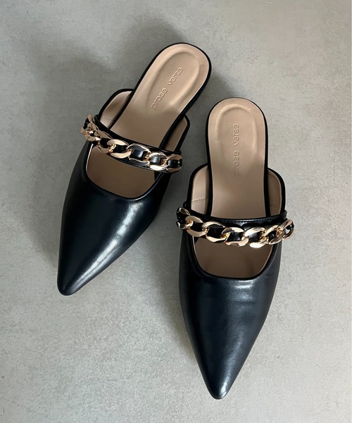 prose verse（プロズヴェール）の「チェーンベルトポインテッドトゥミュール（パンプス・レディース・アイボリー/グリーン/ブラック・MEDIUM/LARGE/X-LARGE/SMALL）」の11枚目の写真