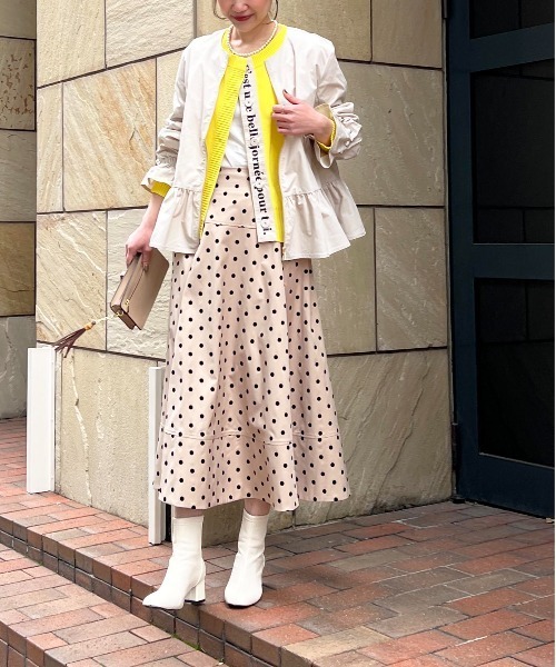 PICCIN（ピッチン）の「ロゴテープドットボタンカーディガン（カーディガン/ボレロ・レディース・ピンク/イエロー/ブラック・M）」の11枚目の写真