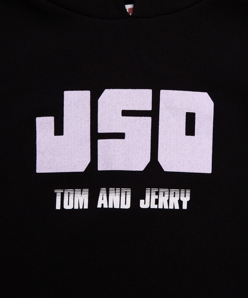 Tom&Jerry(トムアンドジェリー)の「飛び裏毛TOM&JERRY 顔面TOM プルパーカー(M4)(パーカー・キッズ・ターコイズブルー/ブラック・130/140/160/150/100/110/120)」の7枚目の写真