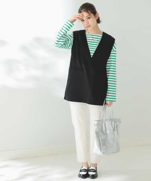 B:MING by BEAMS（ビーミングバイビームス）の「B:MING by BEAMS / ストレッチ テーパード パンツ（その他パンツ・レディース・オフホワイト/サックスブルー/ブラック/ミント/ピンク・SMALL/MEDIUM/LARGE）」の10枚目の写真