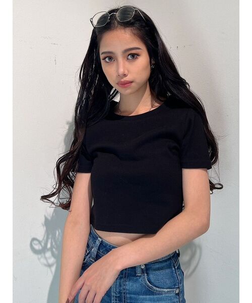 GYDA（ジェイダ）の「BASIC GG Tシャツ（Tシャツ/カットソー・レディース・ブラック/オフホワイト/オレンジ・FREE）」の5枚目の写真