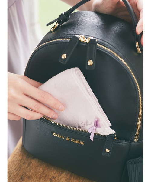 Maison de FLEUR(メゾンドフルール)の「リボンMリュック(バックパック/リュック・レディース・ブラック/ピンク・FREE)」の9枚目の写真