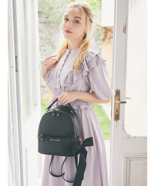 Maison de FLEUR(メゾンドフルール)の「リボンMリュック(バックパック/リュック・レディース・ブラック/ピンク・FREE)」の10枚目の写真