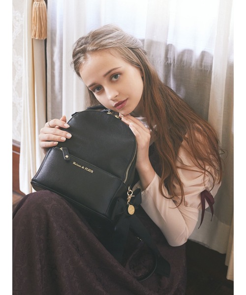 Maison de FLEUR(メゾンドフルール)の「リボンMリュック(バックパック/リュック・レディース・ブラック/ピンク・FREE)」の15枚目の写真