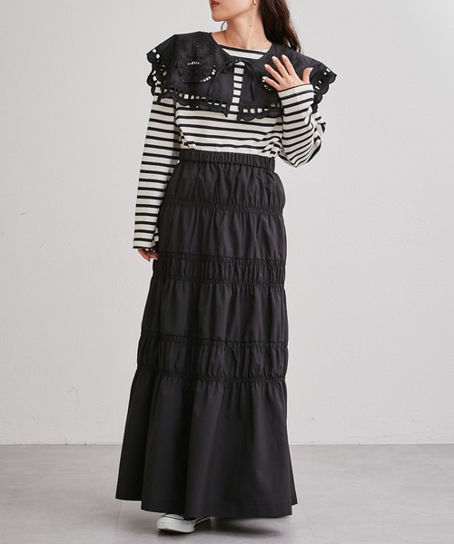 CIAOPANIC TYPY（チャオパニックティピー）の「【india】スクエアレース付け衿（付け襟・レディース・ホワイト/ブラック・ONE SIZE）」の15枚目の写真