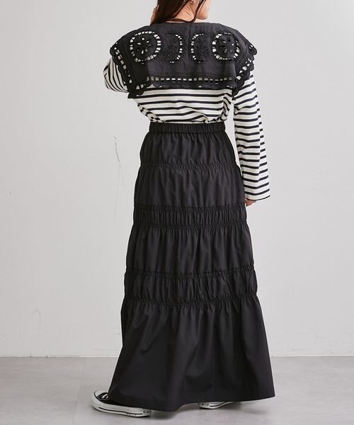 CIAOPANIC TYPY（チャオパニックティピー）の「【india】スクエアレース付け衿（付け襟・レディース・ホワイト/ブラック・ONE SIZE）」の16枚目の写真