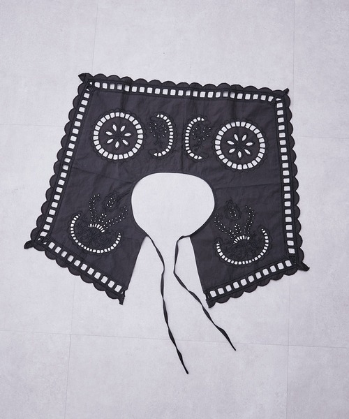 CIAOPANIC TYPY（チャオパニックティピー）の「【india】スクエアレース付け衿（付け襟・レディース・ホワイト/ブラック・ONE SIZE）」の21枚目の写真